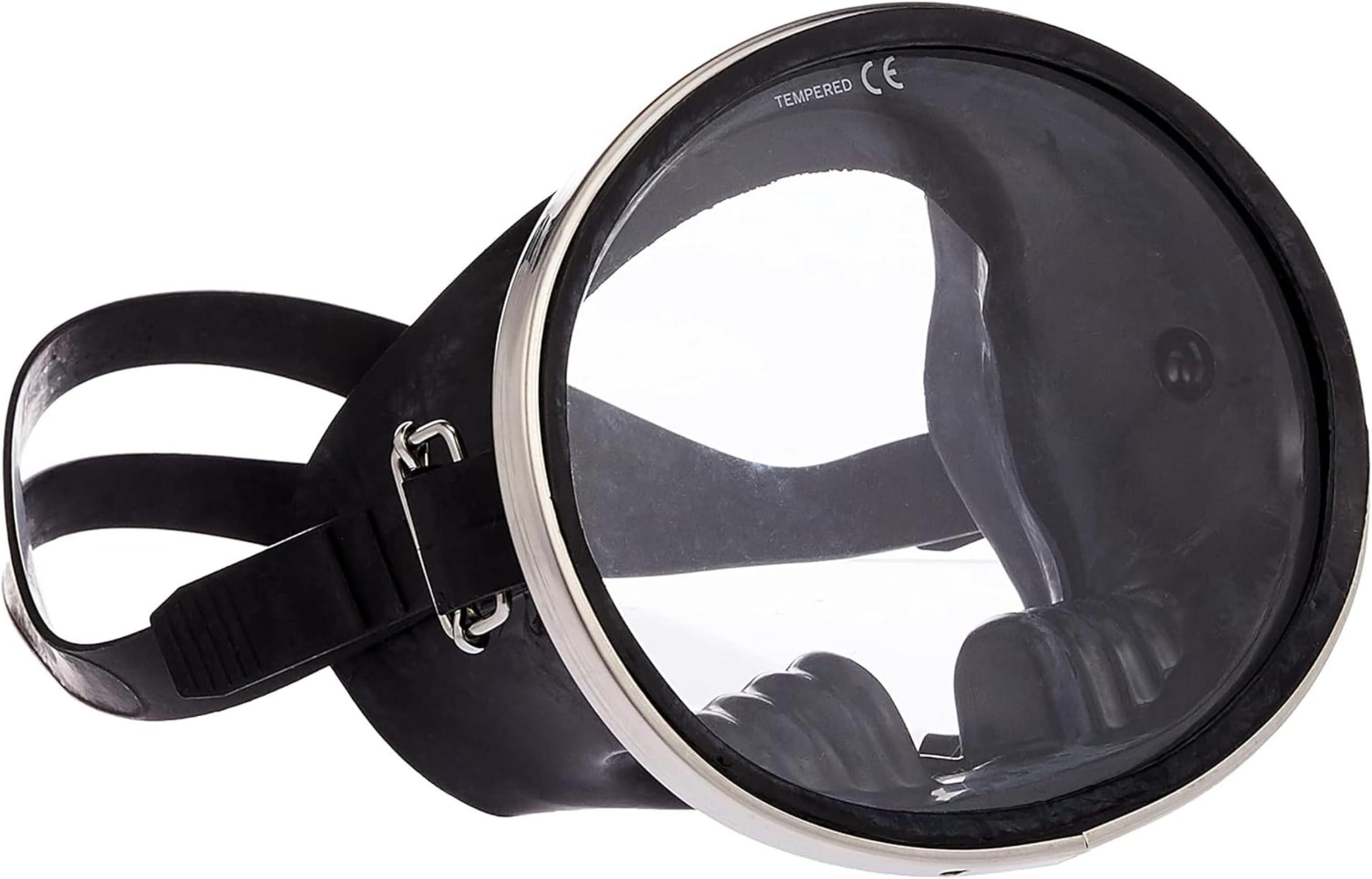 Scuba Diving Mask, Oval Tempered Glass Snorkel Mask with Comfortable Classic Rubber, Snorkeling Gear for Adults, Swimming & Freediving Goggles for Underwater Vision