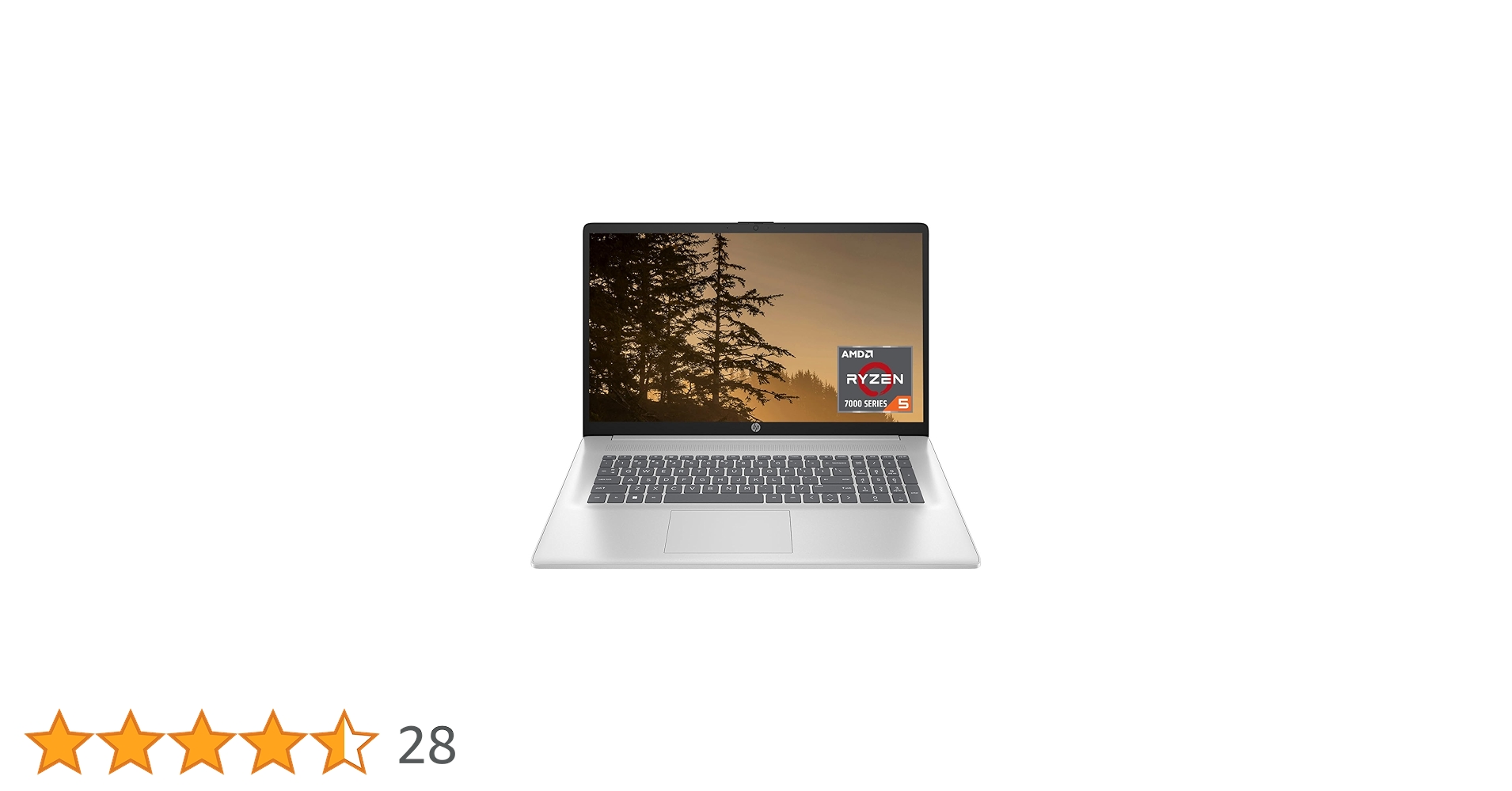 HP Laptop 17-in, FHD (1920 x 1080), IPS, Anti-Glare, AMD