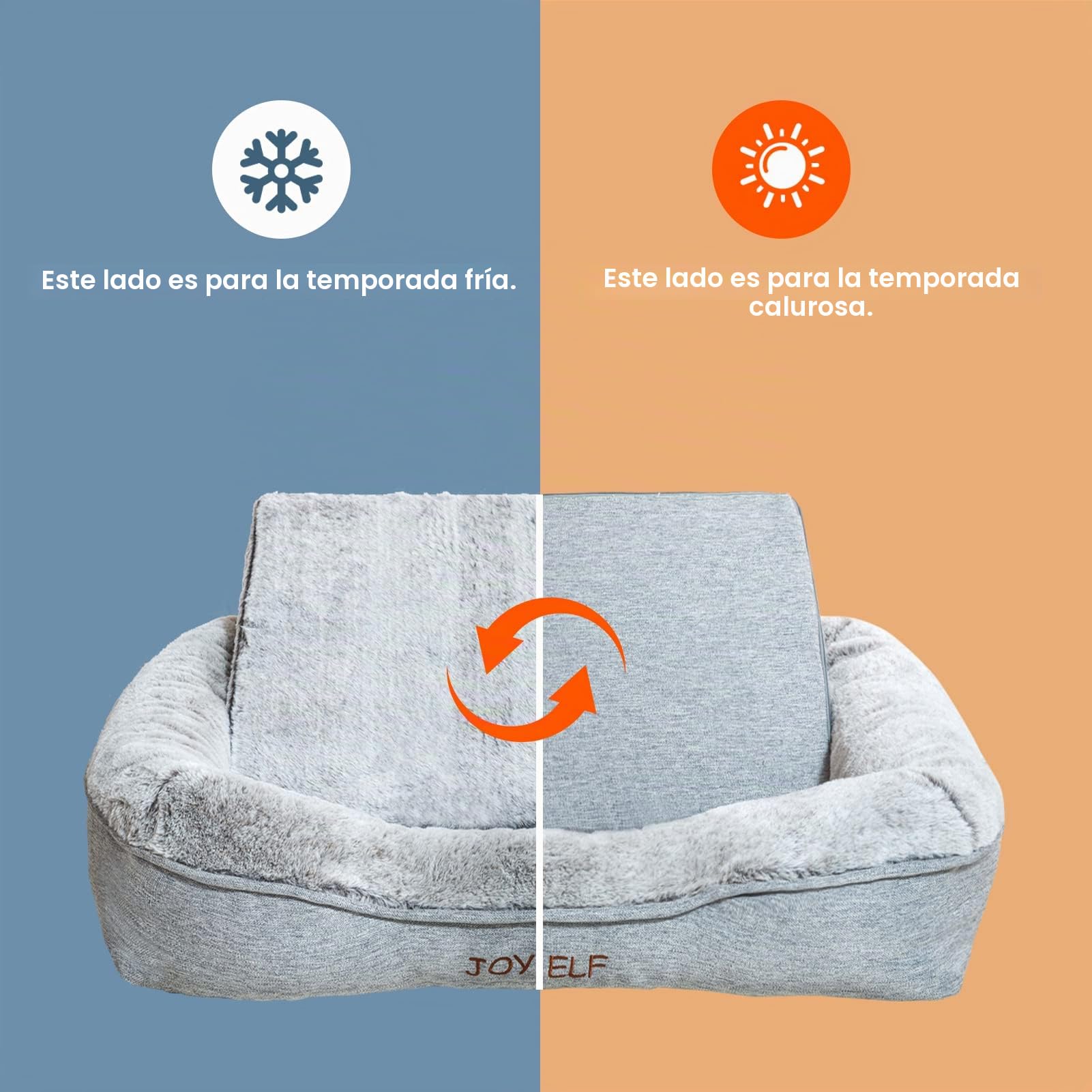 JOYELF Memory Foam Cama Ortopédica Pequeña para Perros con Funda Lavable, Diseño Independiente con Forro Impermeable Gratis Incluido