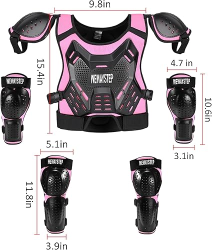 Miniatura 3 de Equipo de motocross para niños, protector de pecho, equipo de motocross, chaleco protector con rodilleras, codera, traje de protección de cuerpo