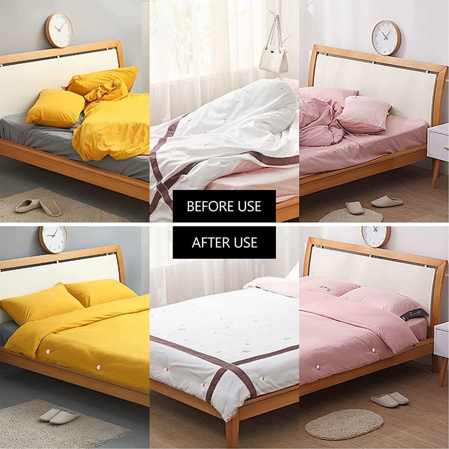 Quilt Fastener Pins Button Style Bed Sheet Holder with Plastic Cap and Steel Needle (4, Pink) 4
