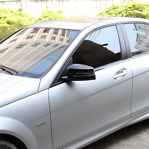 Miniatura 5 de CHEYA 2pcs ABS Piano Black Car Side Rearview Mirror Cap Cover Trim Stickers Accessories For Mercedes Benz W204 A W176 E W212 E W207 GLA X156 CLA