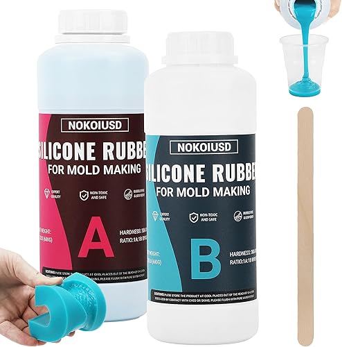 Kit de fabricación de moldes de silicona, molde de goma de silicona líquida que hace 2.2 libras, caucho de silicona para fabricación de moldes de disponible en Yaxa Colombia