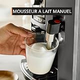 Krups Harmony, Machine espresso entièrement automatique avec buse vapeur, 4 boissons, Mousseur à lait manuel, Charbon, EA508BE0, Gris Coal - 4