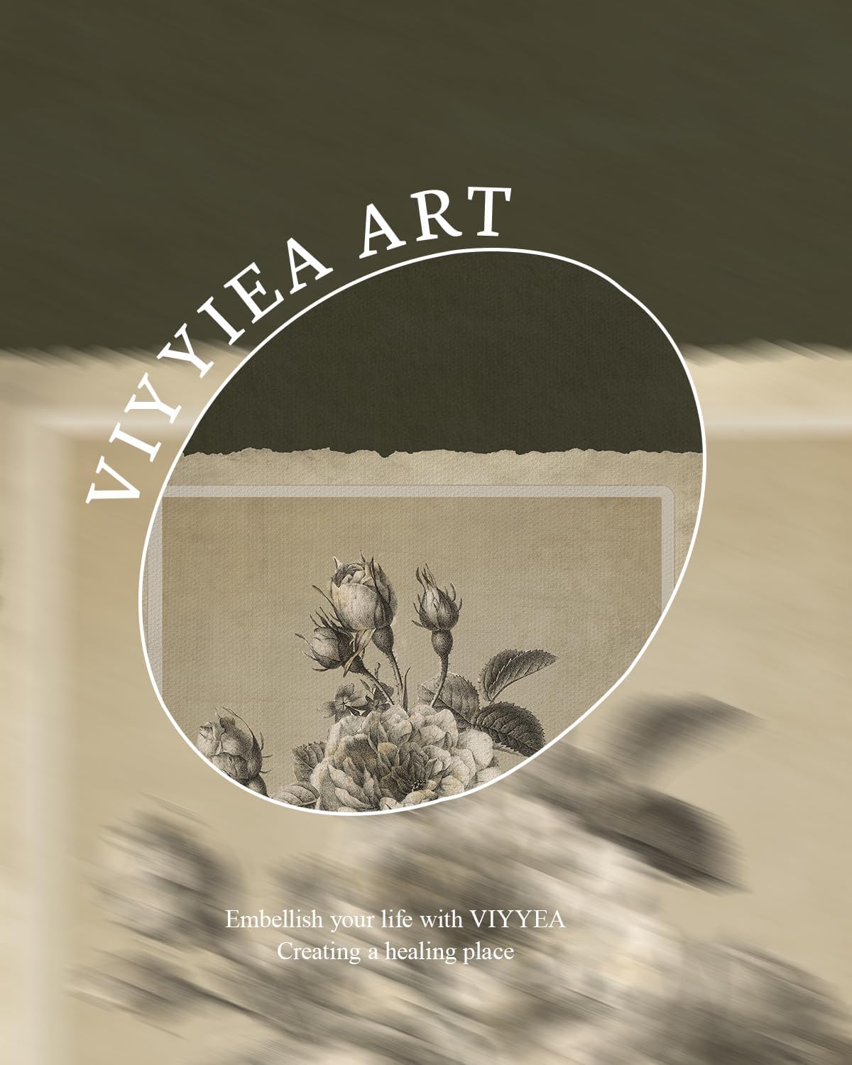 VIYYIEA Vintage Gold Framed Wall Art, 12x16 Inch Floral Rose Retro print Paintings, Antique Canvas Artwork, Victorian Picture Photo Frame Wall Decor for Gallery Bathroom Bedroom