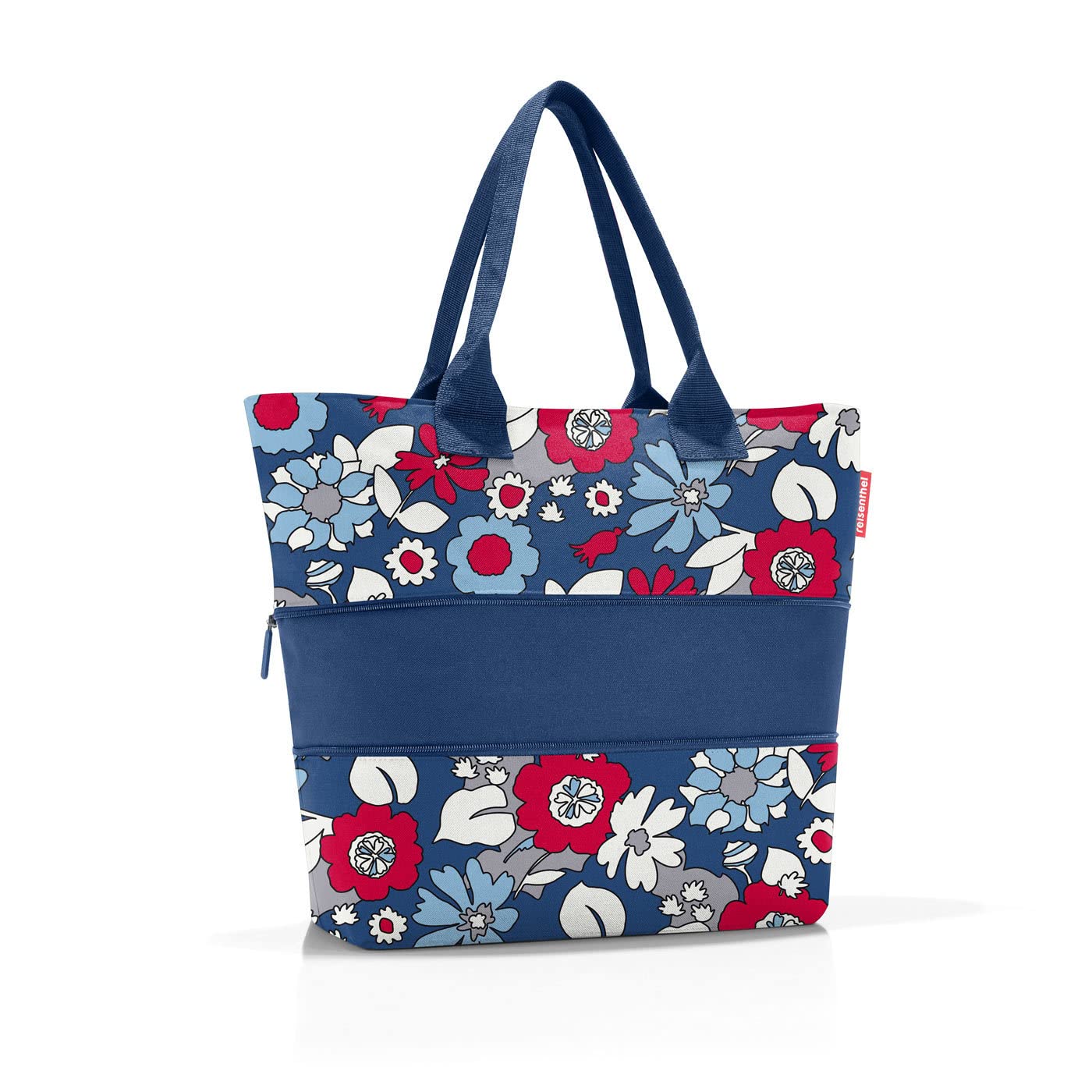 Reisenthel shopper e1 - borsa di grande capacità in tessuto poliestere di alta qualità, Couleur:florist indigo