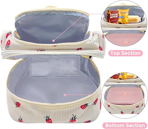 Miniatura 4 de RLGPBON Bolsa de almuerzo para niños, lonchera aislada para niñas y niños, bolsa de almuerzo para niños y adolescentes, bolsas de viaje lindas para