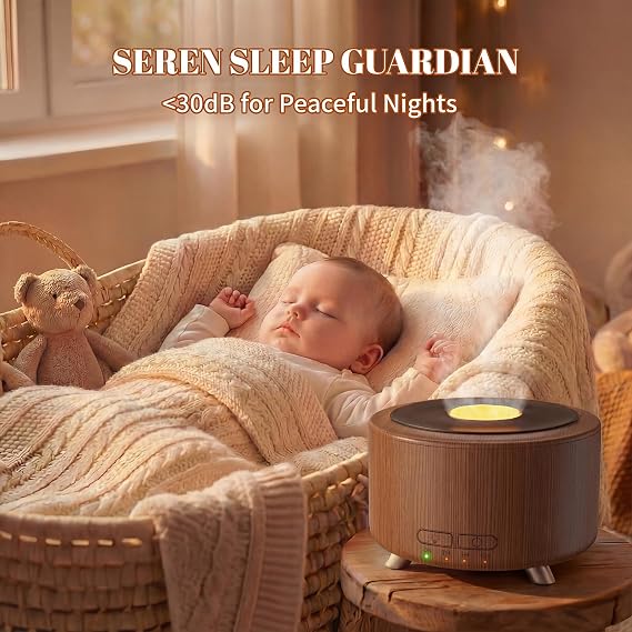Essential Oil Diffuser for Home 500ML, Retro Vinyl Aromatherapy Diffuser