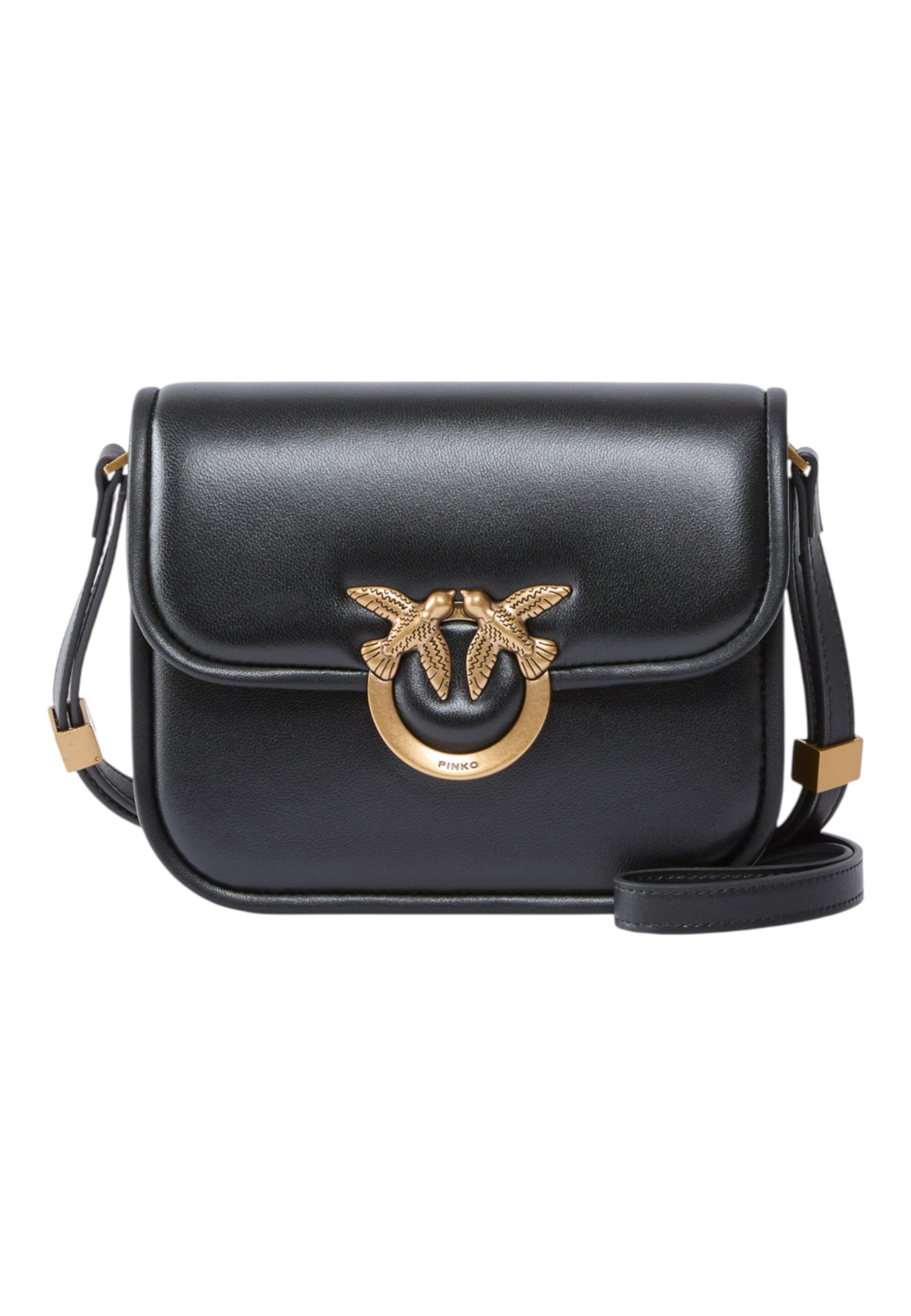 Pinko LOVE BOX BAG FLAP MINI nero Z99Q NERO-​ANTIQUE GOLD 19X13X7