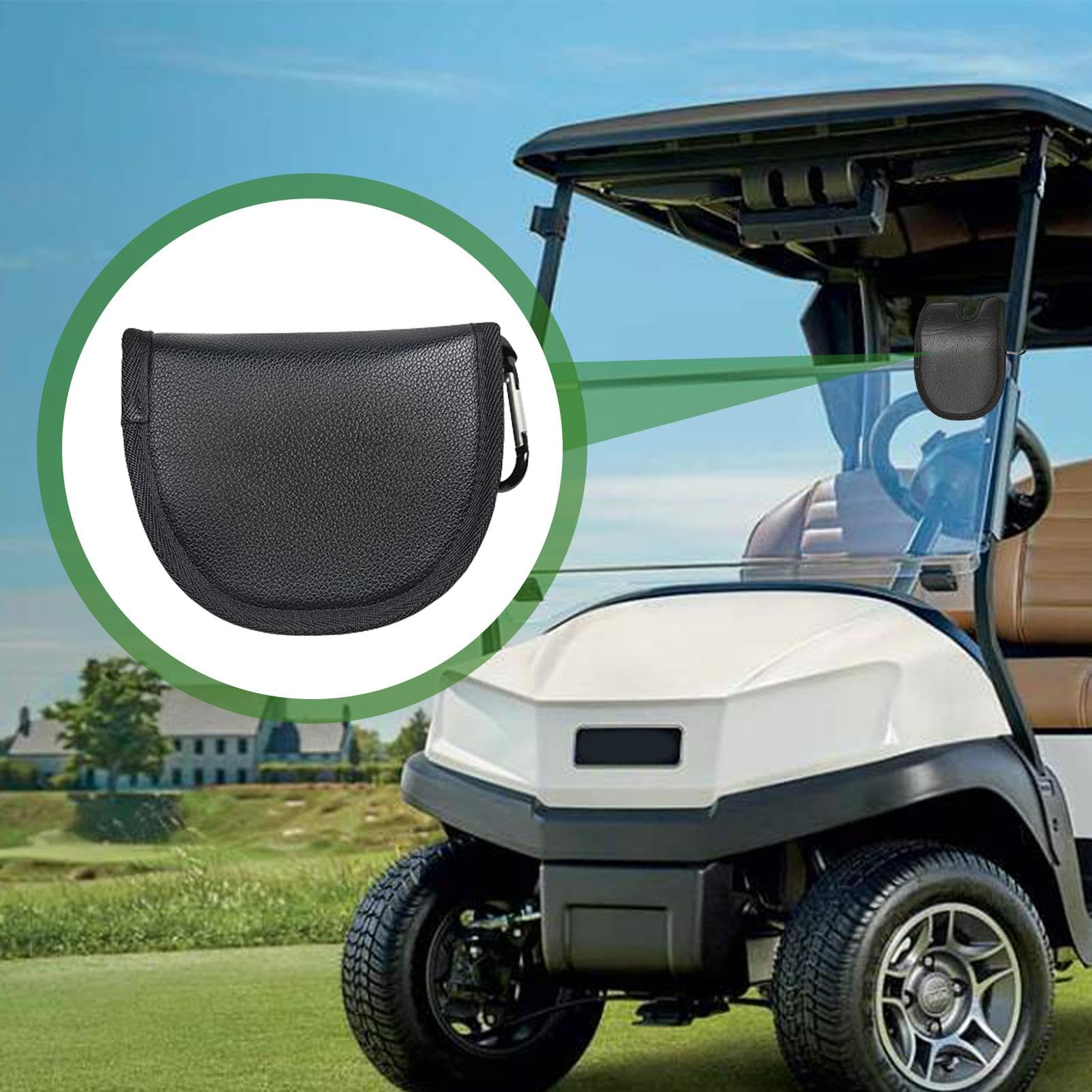 Copri-testa Del Putter Per Mazza Da Golf, Copri-mazza Da Golf Portatile In PU, Nero, Joberio