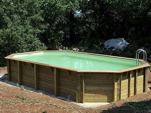 Piscine Bois AQUABELLE UBBINK Allongée en Kit 750x400xh130 cm Liner