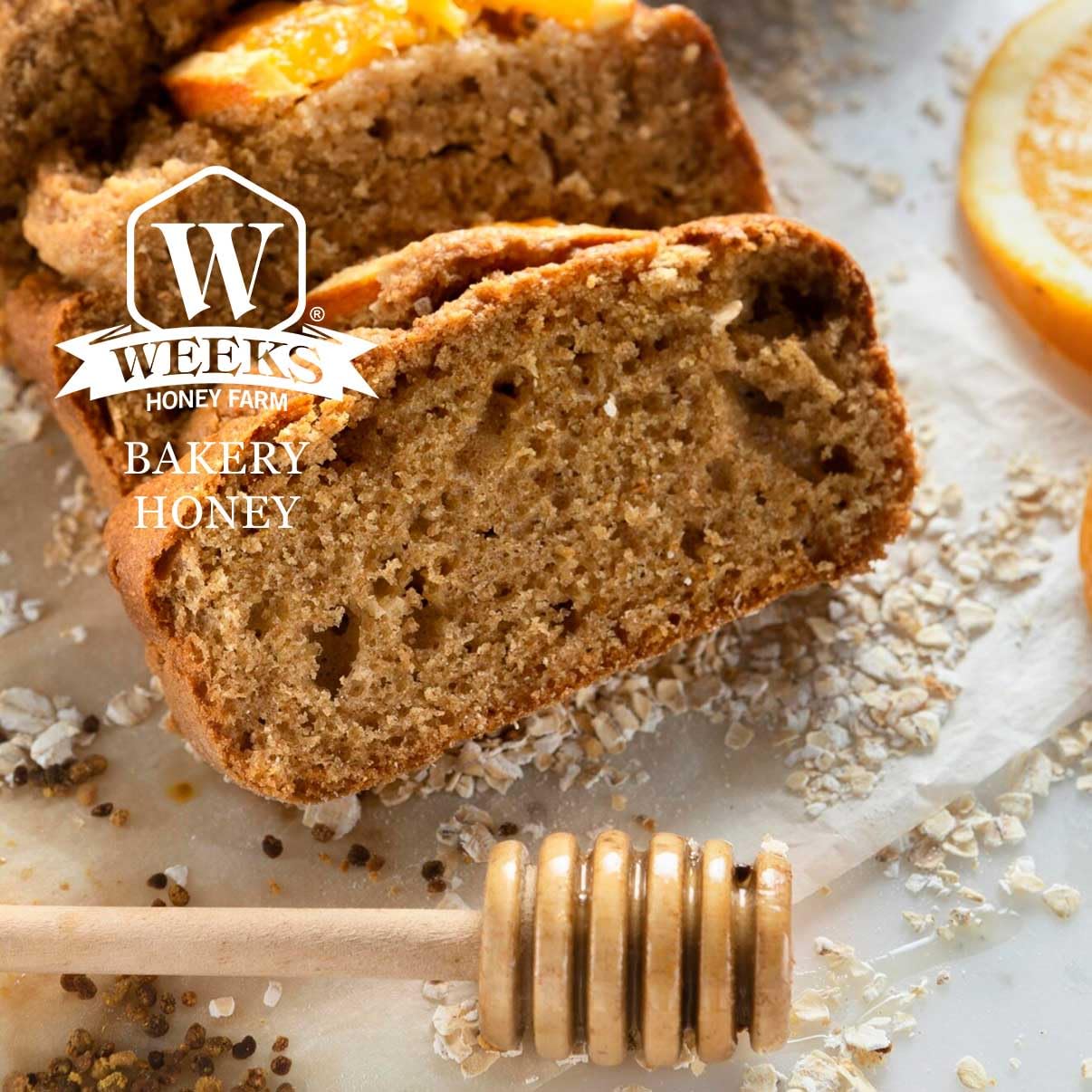 Weeks Honey Farm Premium Bakery Honey | 100% Pure American | Naturally Raw & Unfiltered | Sustainably Sourced; 80 oz (5lb)