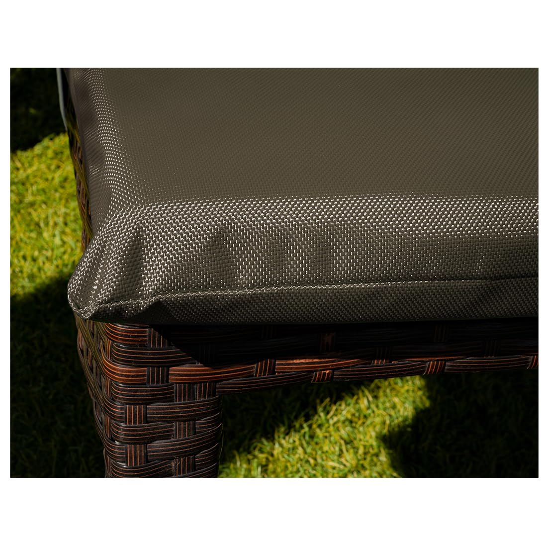 Acomoda Textil - Colchón Tumbona Impermeable. Cojín 180x60x6 cm, Desenfundable, Cómodo y Elegante. Ideal para Jardín, Playa, Piscina, Balcón y Terraza. (Marrón, 2)