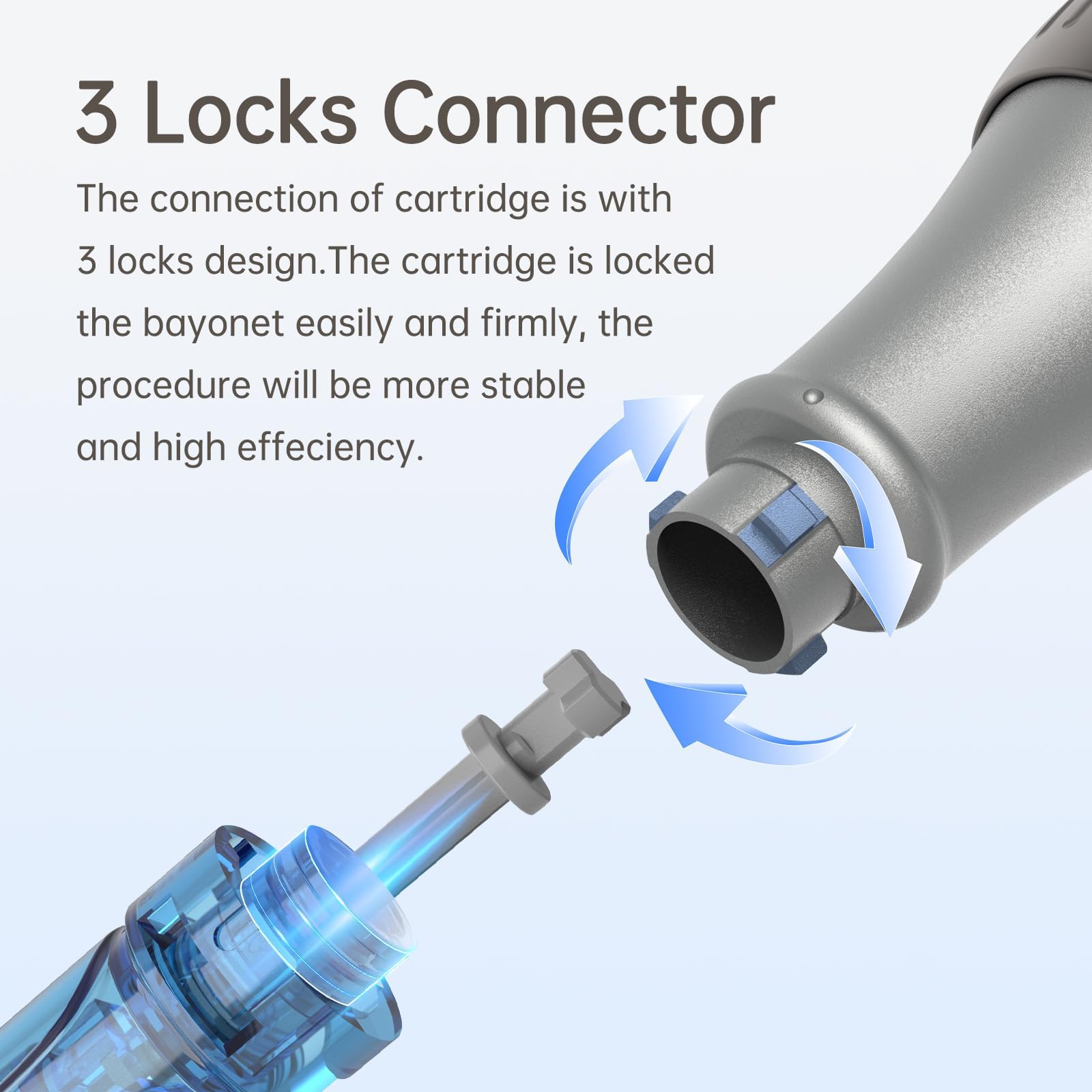 Dr.pen Microneedling Pen for Home Use - DR.PEN HANDPIECE with 20Pcs Replacement Cartridges - 0-2.5mm - Dermal Roller Stamp Pen for Face, Hair, Beard, Scalp-Professional Skin Care Tool Beauty Kit for Man and Women — view 9