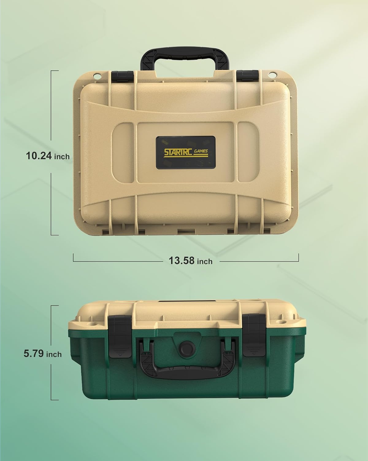 STARTRC GAMES Hard Carrying Case for Nintendo Switch 2, Professional Deluxe IP67 Waterproof, Soft Lining Hard Travel Case for Nintendo Switch 2 Console Pro Controller & Accessories (Yellow & Green) - Image 8