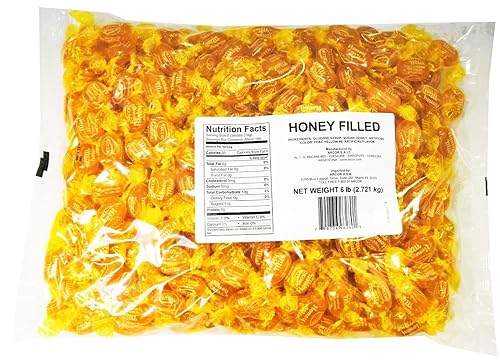 Nuts To You - Caramelo duro relleno de miel Arcor de 1 libra, sabor a miel real relleno de miel real, surtido de dulces a granel envueltos