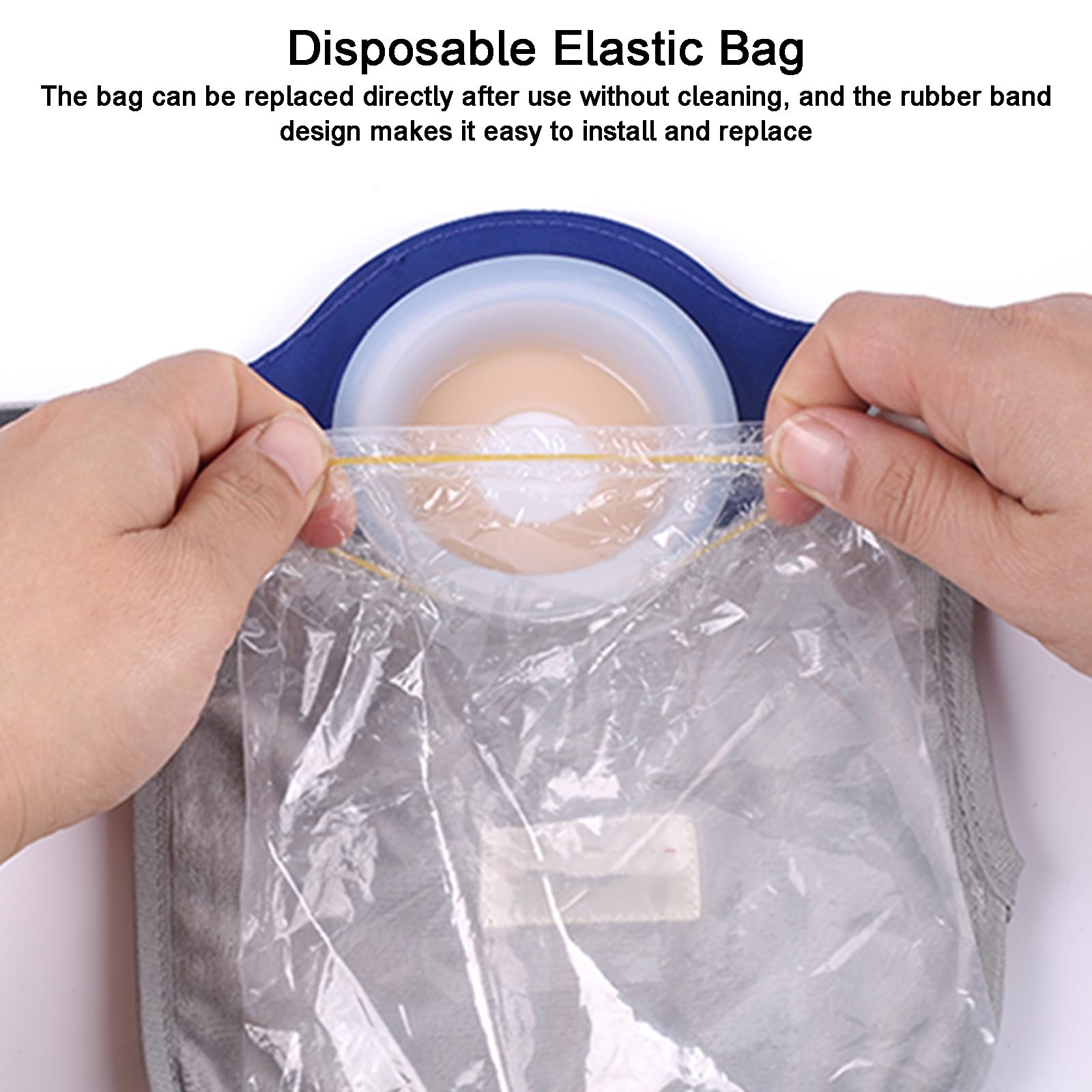 Fascia Addominale Post Operatoria, Fascia Lombare Donna, con Tasca Protettiva e 40 Sacche per Stomia, con Clip per Telaio, Unisex, per Uso Post-colostomia(L)