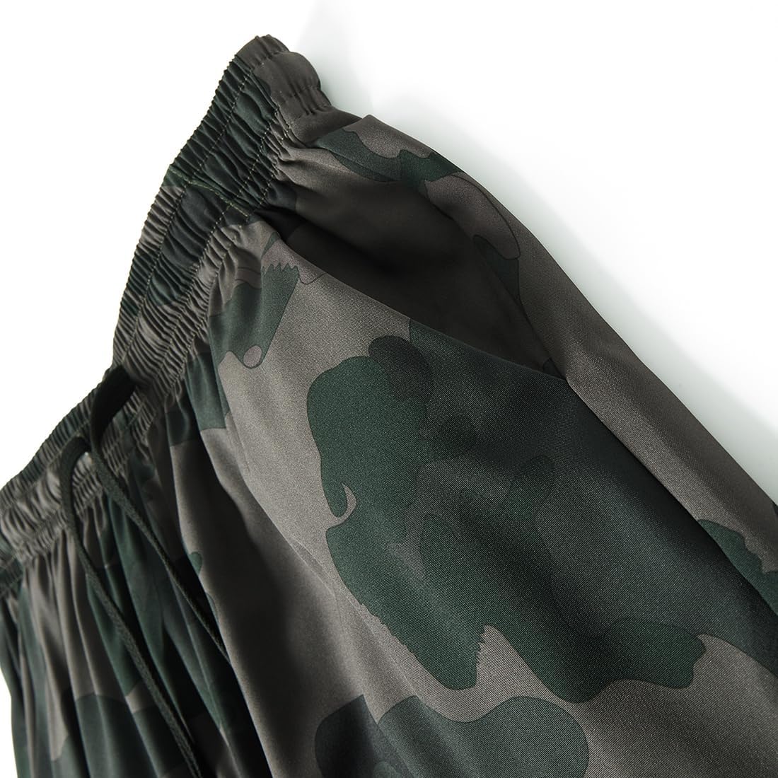 Women's Camo Cargo Pants High Waisted Elastic Drawstring Straight Leg Casual Trousers with Pockets, Jogger Pants