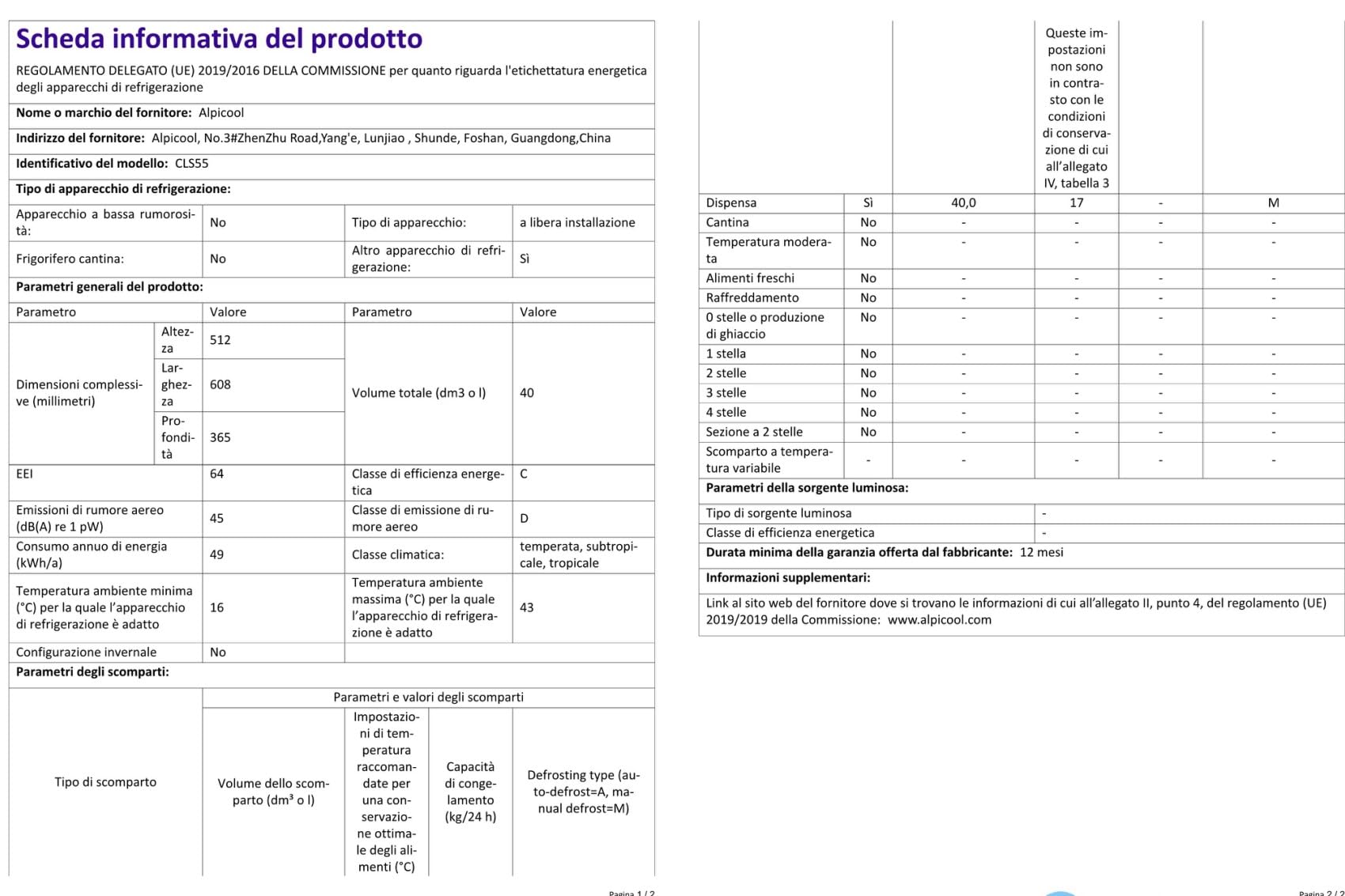 Alpicool Frigorifero Portatile 27L Per Auto E Campeggio | Doppia Alimentazione 12V/220V | Raffredda Fino A -20°C | Silenzioso - Foto 3
