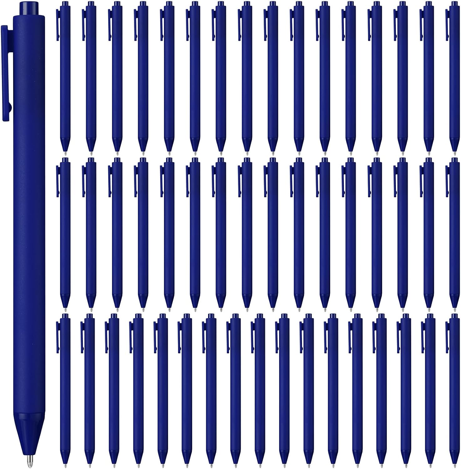 50 Pcs Ballpoint Pens Bulk Retractable Writing 1.0 mm Medium Point Black Ink Cute Pens Smooth Writing School Supplies for Teacher Students Employees Server Bridal Shower Baby Shower (Blue)