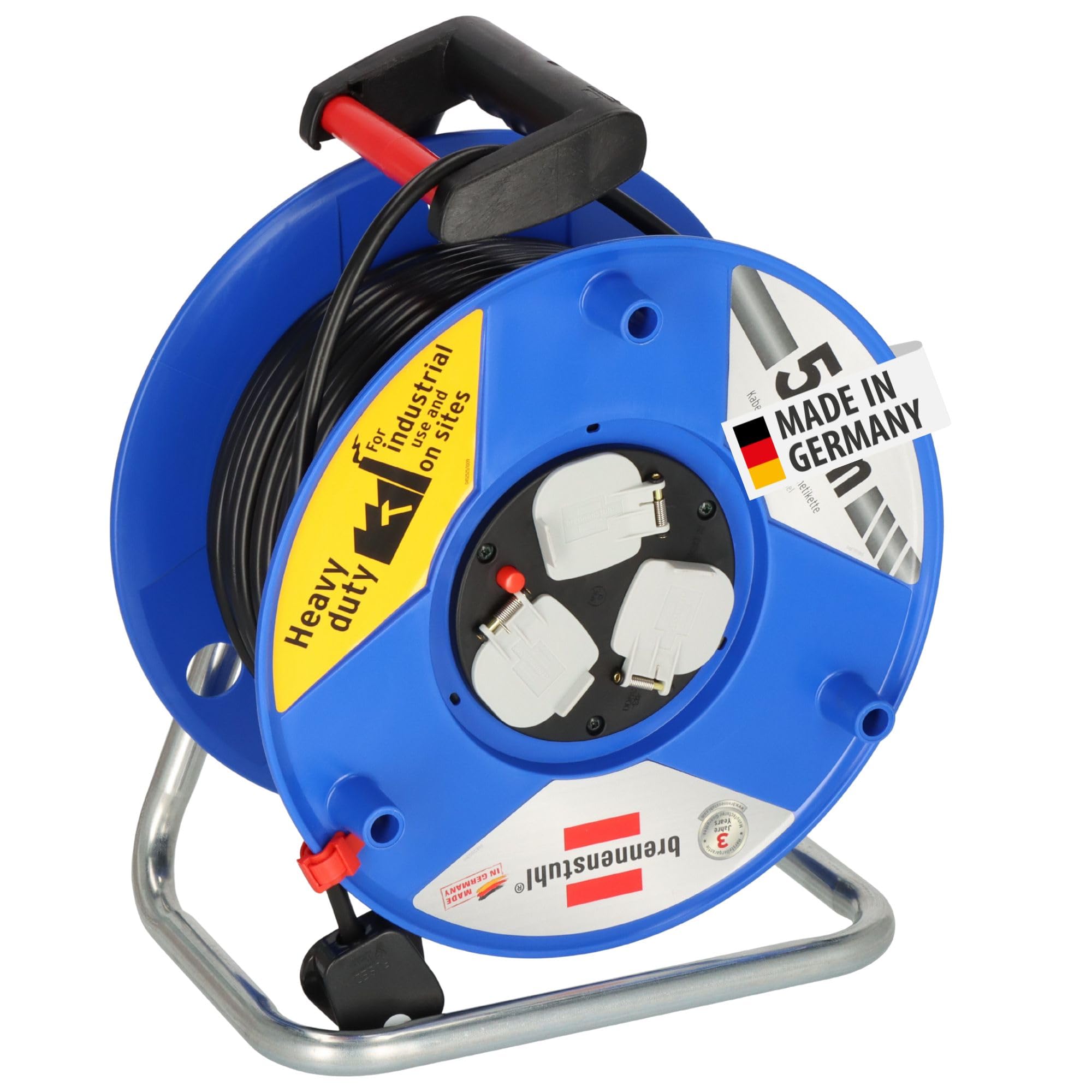 Brennenstuhl Black 3-Way 240V 50M Cable Reel