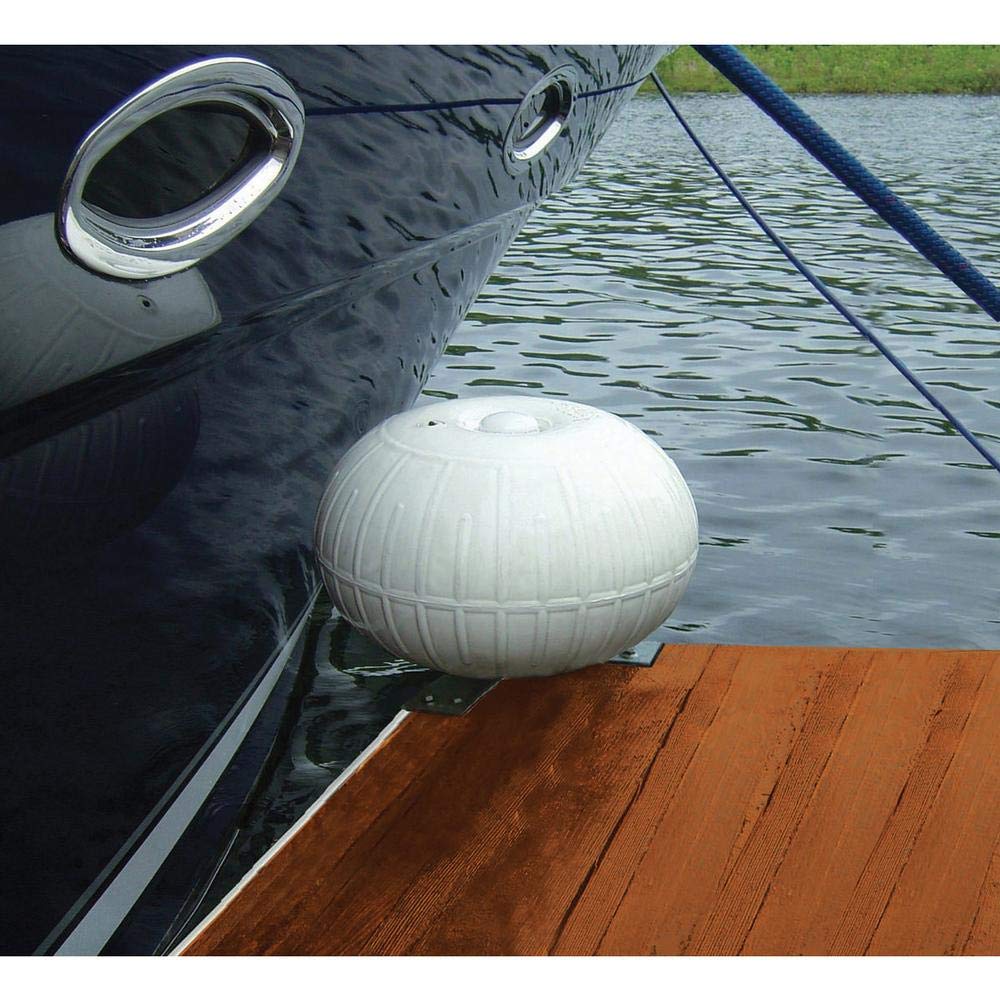 Dockmate Corner-Mount Inflatable 12'' Dia. Dock Wheel | Smooth Rolling, Molded Valves, Heavy-Duty Hardware