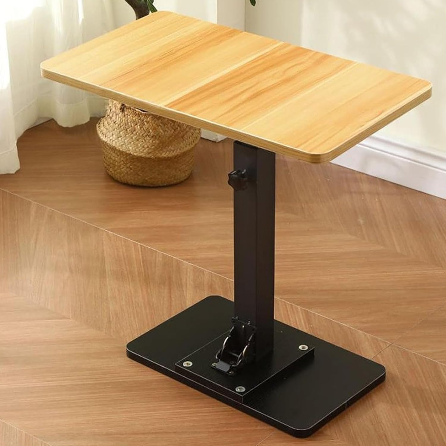 Foldable RV Table, Folating Desk Shelf for Camper Van Traile Adjustable Height RV Folding Table, for Home RV Conversion Vehicles, Outdoor Camping Picnic Table(Brown,18in/45cm)