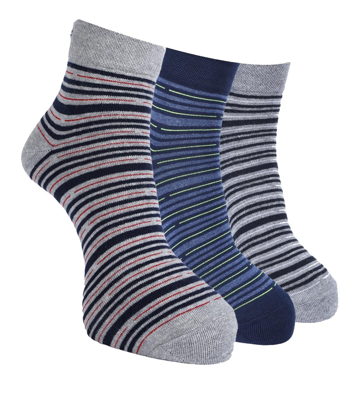 force nxt BY Dollar Socks for Men Solid Ankle Length Cotton Socks, Free Size, Pack of 3 (Multicoloured)-picture-29