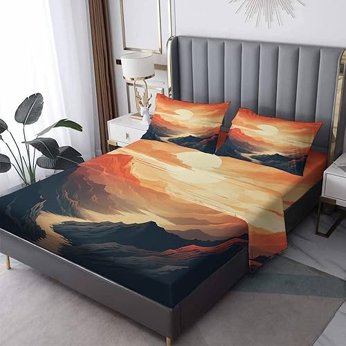 Miniatura 8 de California King Sheet Sets - Helicopter Bed Sheets, Military Airplane Bedding Sheets & Pillowcases, Soft Microfiber & Deep Pocket & Wrinkle Free