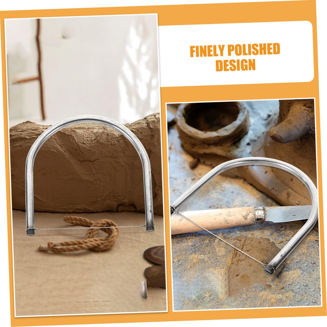 PartyKindom Outil de Coupe en Acier Inoxydable pour Sculpture et Argile, Design Léger et Finement Poli, Kit DIY Coupe-Boue pour Loisirs Créatifs et Poterie
