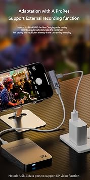 LivX Type C To 2 USB3.2 100W 10Gbps Data Transfer Headphone Music Listening Converter Converter OTGCC