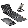 ProtoArc Foldable Keyboard with Touchpad, XK01 TP Folding Portable Keyboard, Full Size Keys, Large Trackpad Bluetooth Travel Keyboard for iPad, iPhone, Laptop PC Tablets -Black