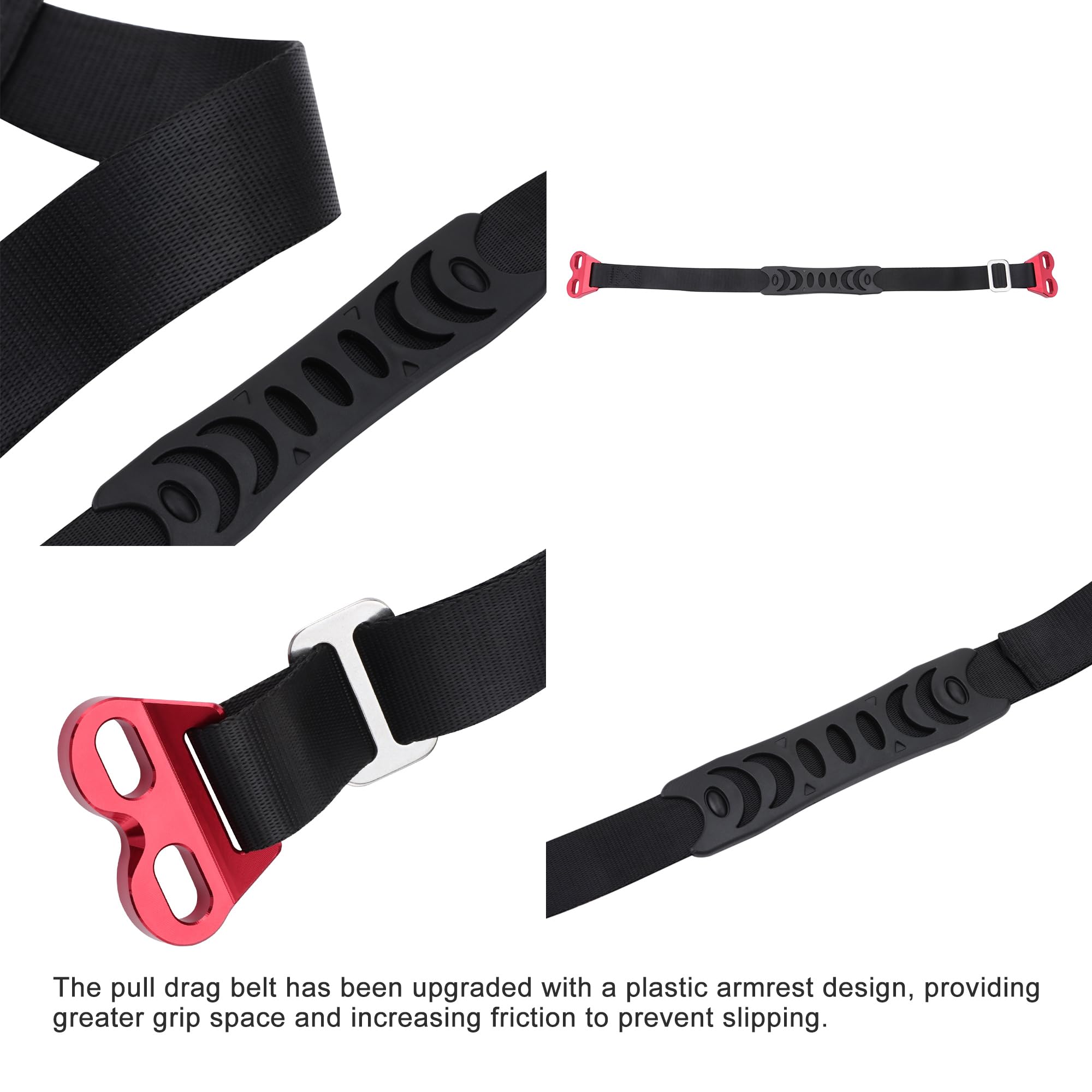 GOOFIT Correa de Rescate Ajustable Delantera Tirar Sling Cinturón Accesorios de Seguridad Reemplazo Universal para Motos de Dirt Motocross Suzuki, Rojo