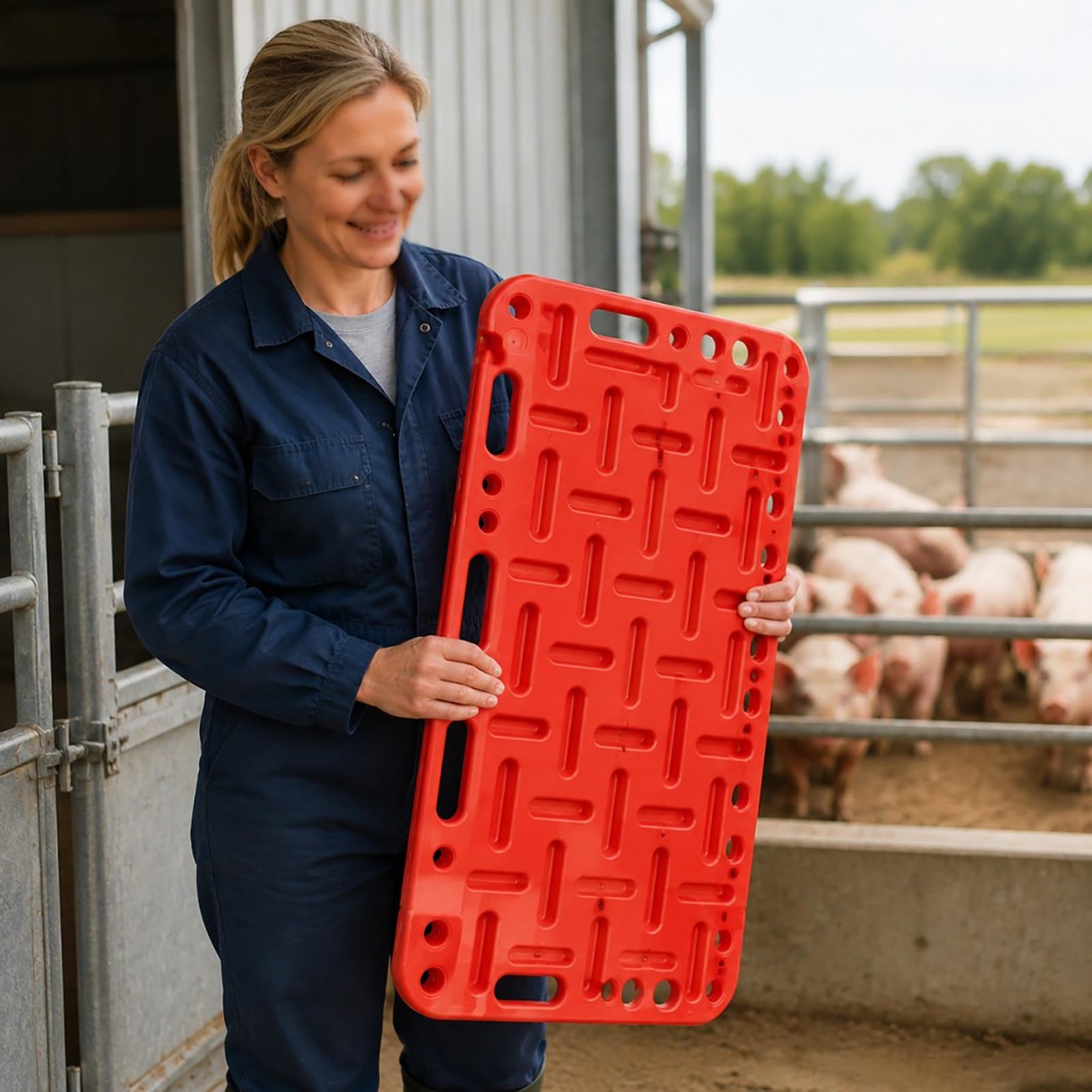 Pannello divisorio for bestiame for suini, pannello di smistamento for bestiame, pannello leggero for suini for proteggere agricoltori, bovini, ovini, migliorare l'efficienza del lavoro | 97x76CM