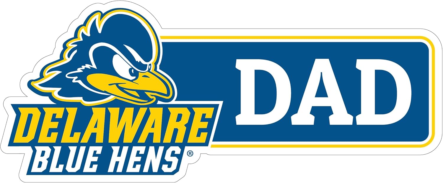 Delaware Blue Hens Proud Dad Die Cut Decal Officially Licensed Collegiate Product 6-Inches Wide