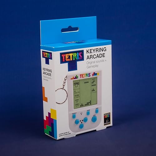 Miniatura 8 de Llavero Tetris - Juego de arcade portátil retro para niños y adultos. Juego tradicional con 15 niveles de juego retro que incluyen juego y sonidos