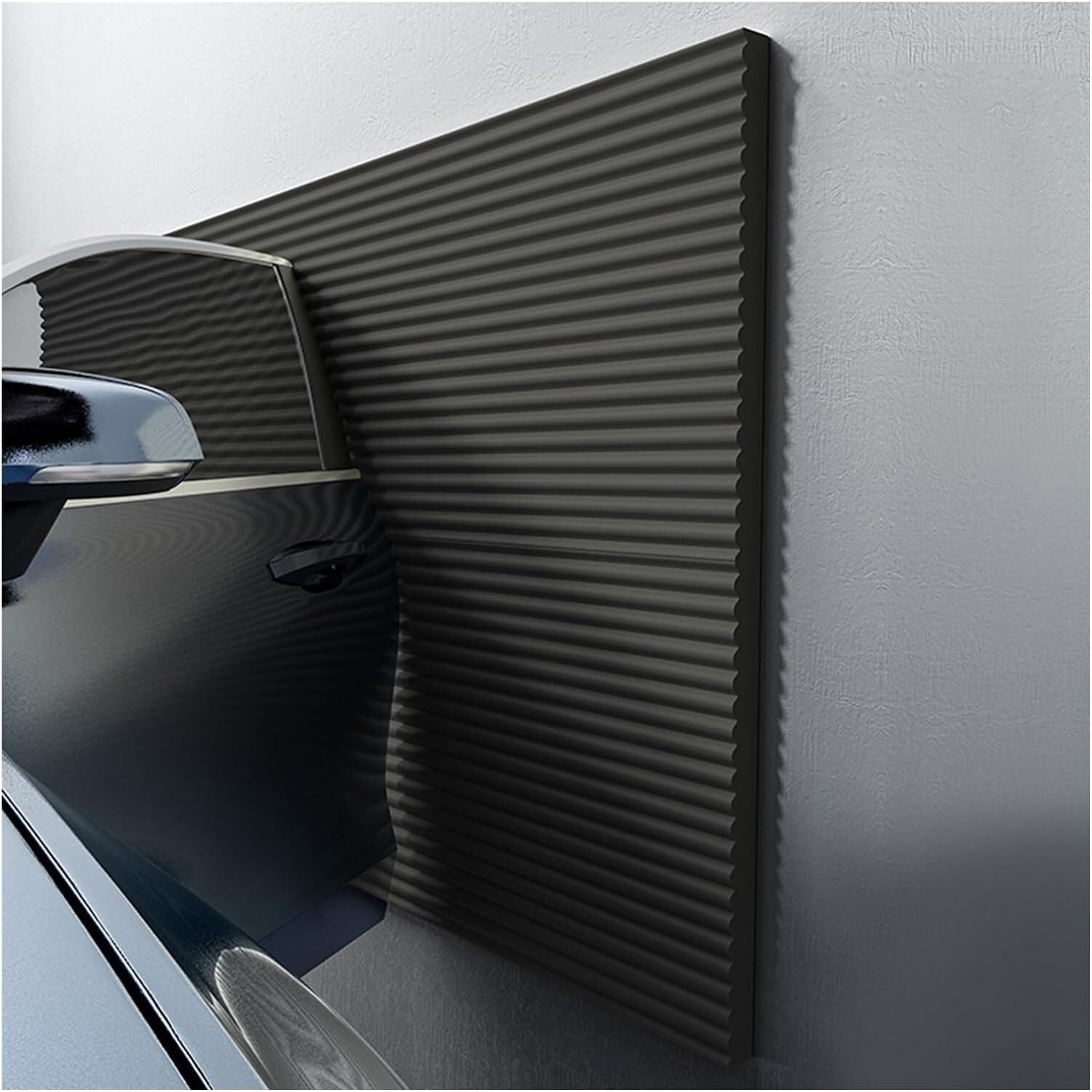 MaiBuL LNNW Car Parking Protector Garage Wall Protector, Proof Corners Edges Safety Bumper, Furniture Guards, Soft Extra-Wide Foam Padding for garages and warehouses(Schwarz,16.4ft/5m)