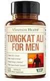 Longjack Tongkat Ali 100:1 Extract - Potent Testosterone Supplement for Men with Tongat Ali̇ – Male Enhancing Supplement for Pre Workout Energy & Strength – Muscle Builder for Men – 2-Month Supply