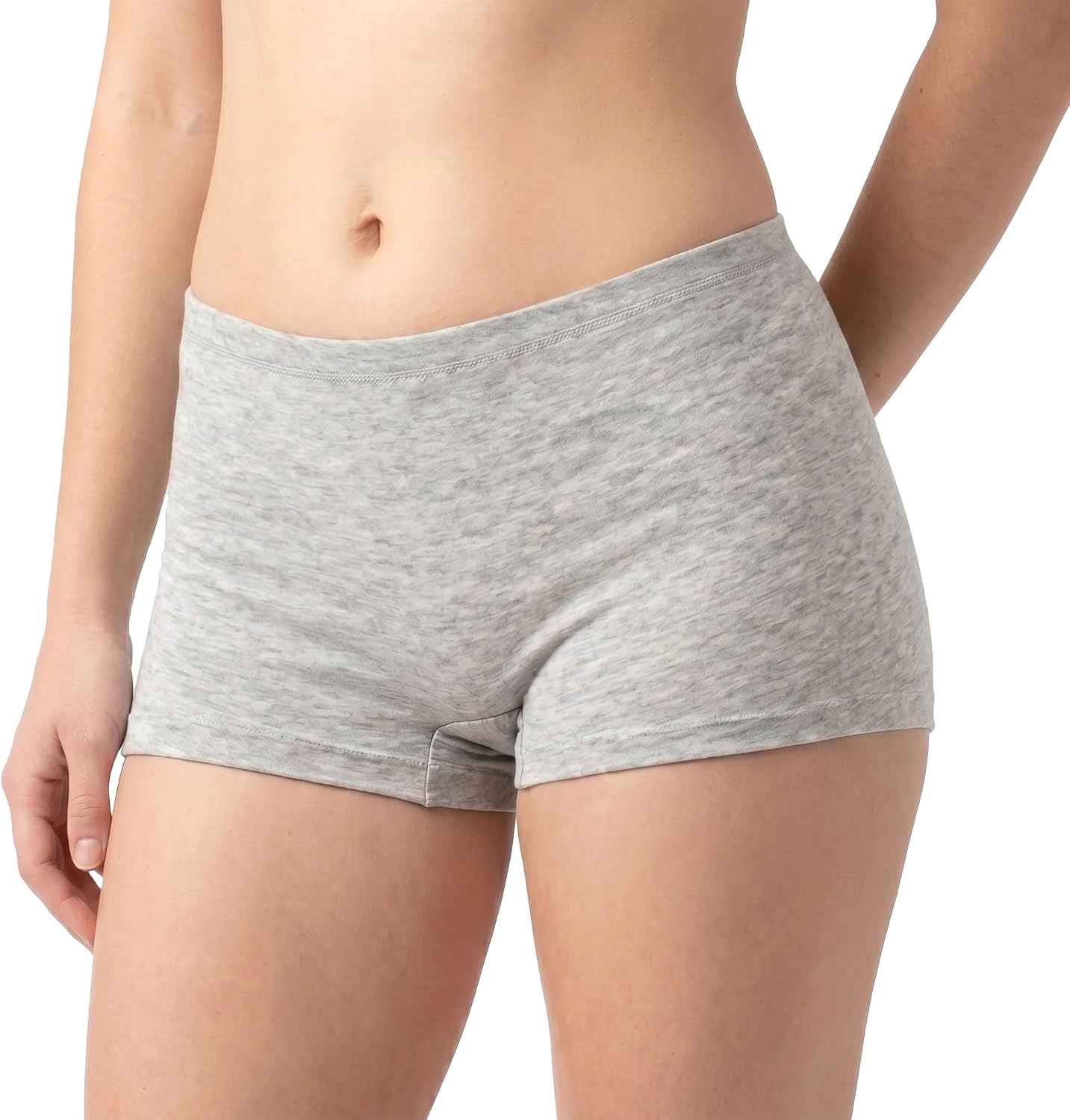 100% Cotton Womens Boyshorts Underwear, Super Soft, Lightweight, Stretchy, Sensitive Skin, Made in Japan