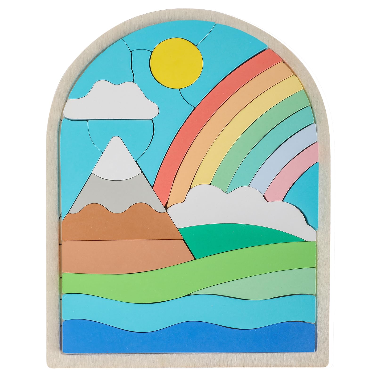 Lasoba Jigsaw for Baby Boys, Wooden Puzzles for Toddlers 3-5, Boys Girls Birthday Gift for Kids Ages 4-6, Toddler Puzzles Montessori Toys for 3 Year