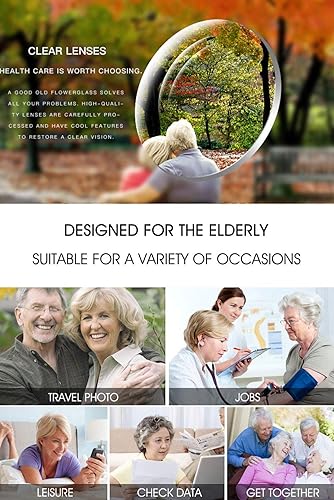 Miniatura 7 de VEVESMUNDO Lentes de lectura de metal, media luna, marco semiluna, lectores sin montura para hombres y mujeres