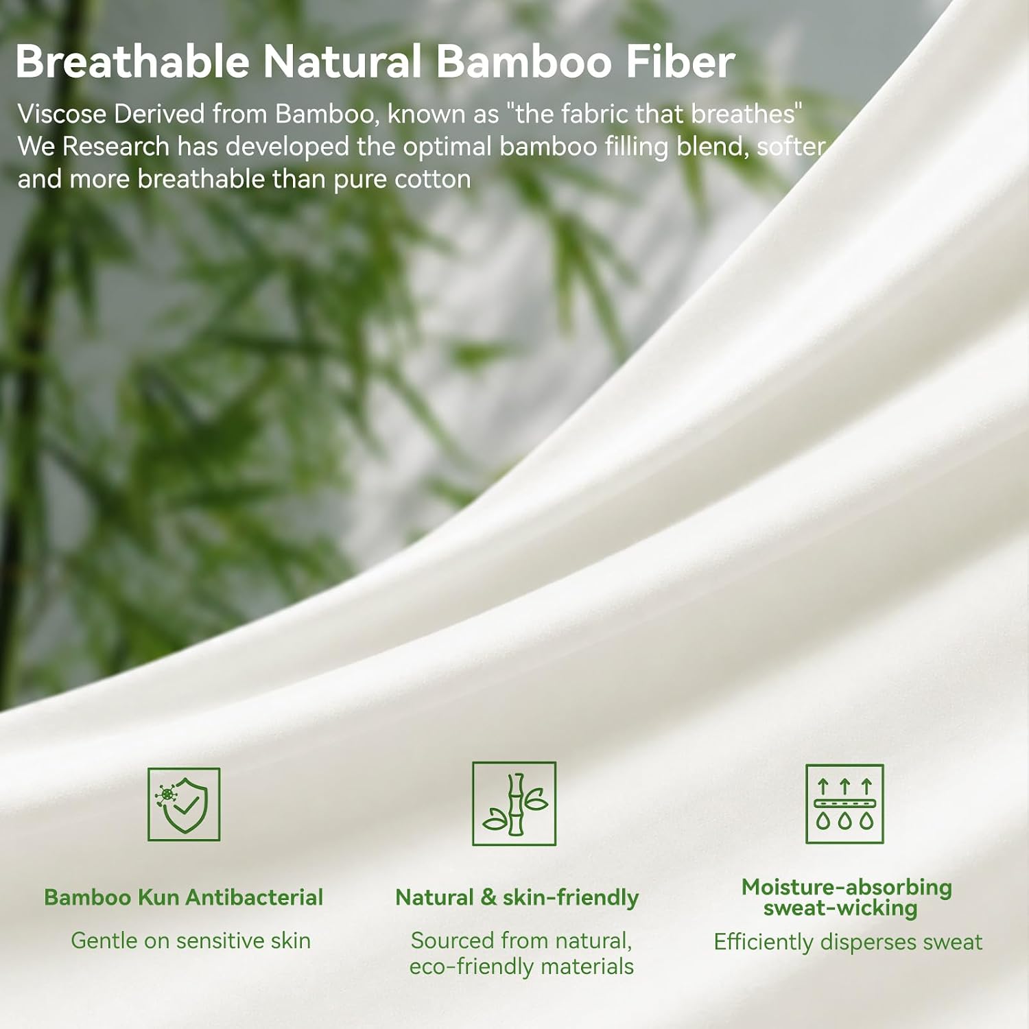 Dorrin Nessin Bamboo Down Alternative Comforter Duvet Inserts Cal King Size Summer, Ultra Soft 100% Viscose Derived from Bomboo Shell, Classic Box Stitched with 8 Corner Tabs