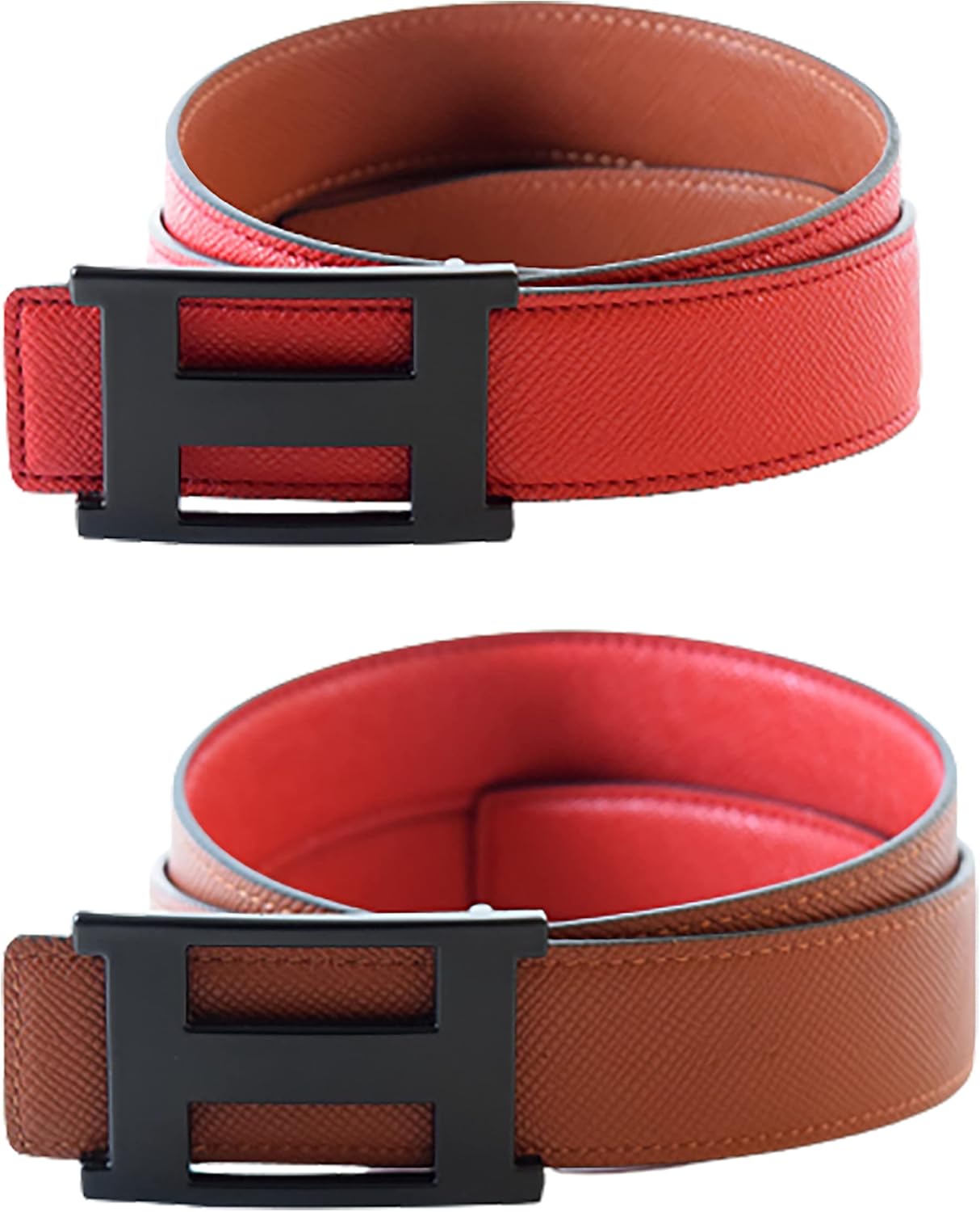 Dinamit Jeans Unisex Genuine Leather Casual Dress Belt with Buckle and Reversible Strap - (Available in 2 Sizes)