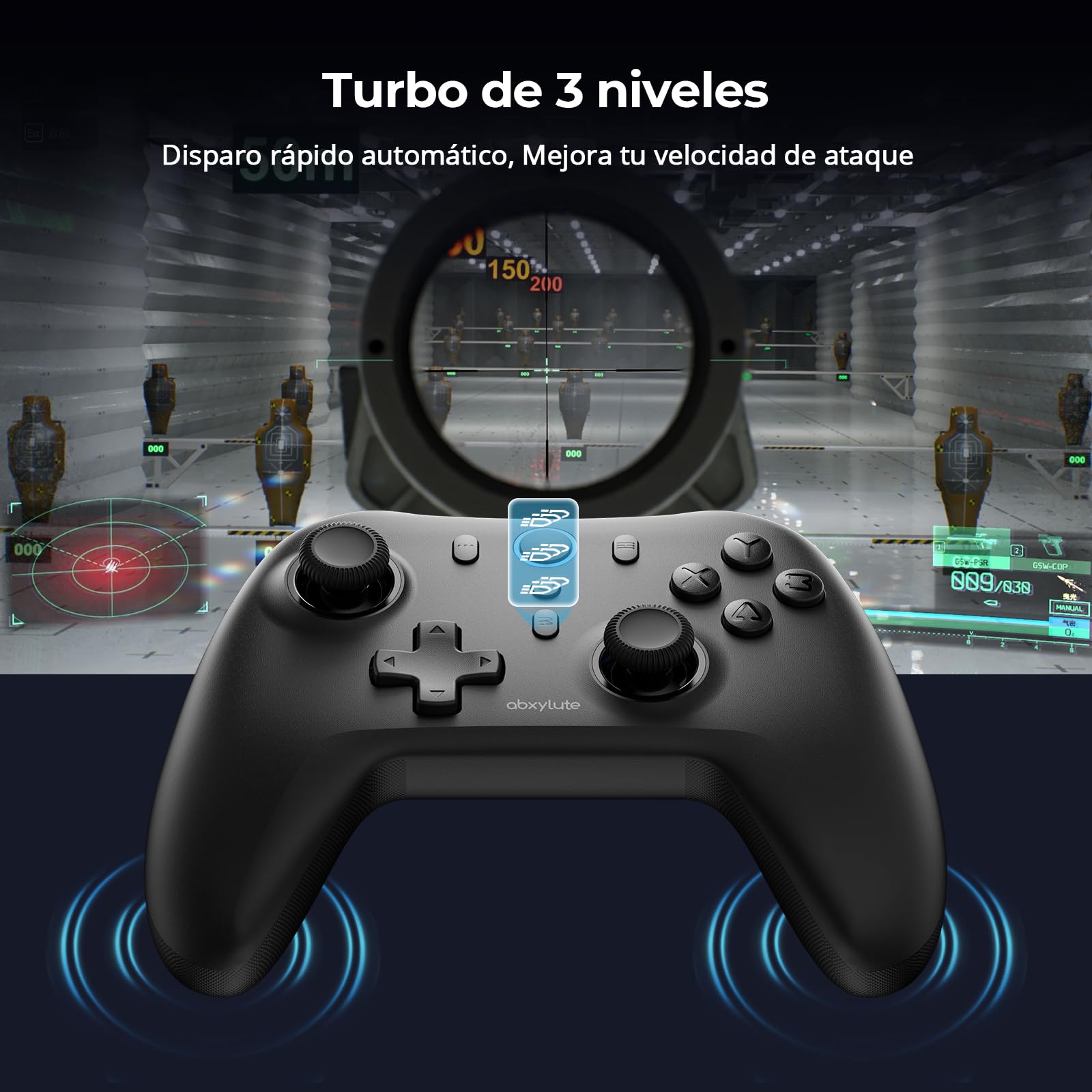 Controlador inalámbrico C6 para PC, controlador de juego Bluetooth, 1000 Hz Hall Triggers y Joysticks para Windows PC, Nintendo Switch Pro/OLED/Lite, Steam Deck, Android TV/Mobile, iPhone MAC y Tesla
