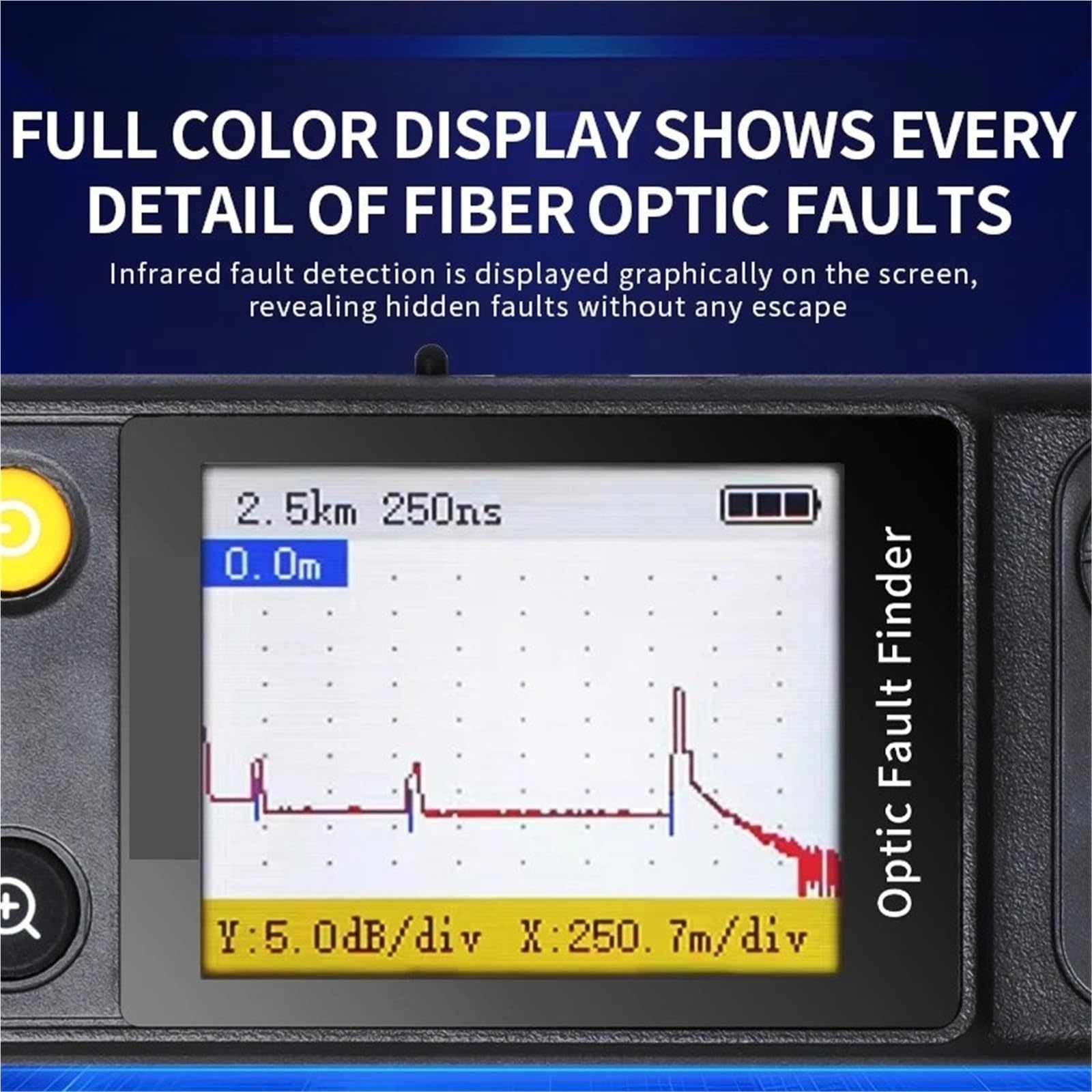 Tester per fibra ottica, Mini OTDR 20KM Riflettometro ottico nel dominio del tempo gestito in fibra Ranger