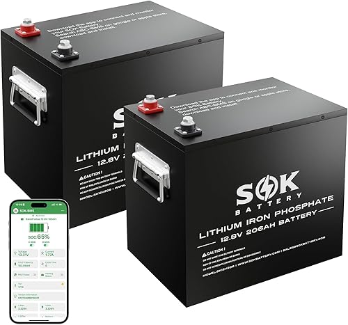 Miniatura 22 de SOK Battery Batería LiFePO4 de 314 Ah 12 V máx. Batería de ciclo profundo 15000, grado marino IP67 con calentador integrado, corte de baja
