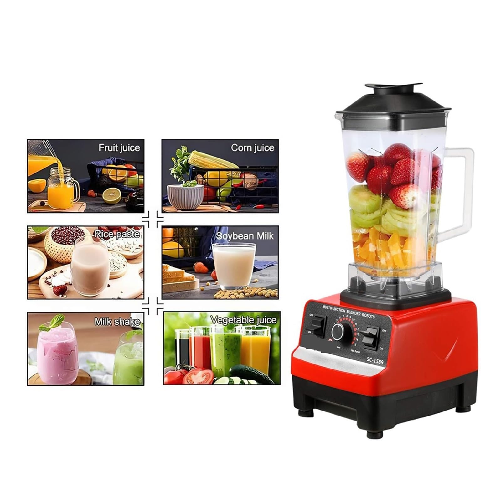 Blender Elektryczny 2 W 1 2000 W Profesjonalny Mikser Wyciskarka Do Soków Blender Do Owoców I Warzyw Blendery Stołowe Robot Kuchenny Dla Dzieci łAtwy W UżYciu