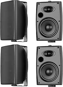 6.5 Inch Max 800W Outdoor Bluetooth Speakers Waterproof Wired with Multifunctional Amplifier Wall Mount