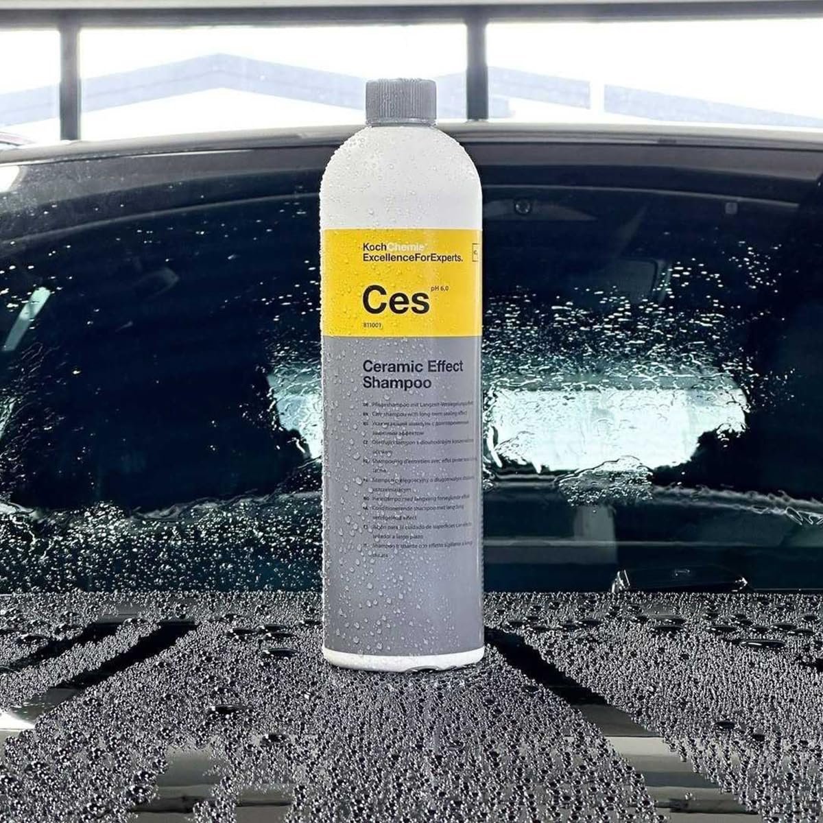 wortek Autoshampoo Set aus Koch Chemie Ceramic Effect Shampoo Ces 1L Set mit Versiegelungseffekt Waschhandschuh Trockentuch Auto Shampoo Keramik Schutzeffekt Keramik Versiegelung Auto