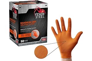 Venom Steel Maximum Grip Nitrile Gloves: Ultimate Protection in Black